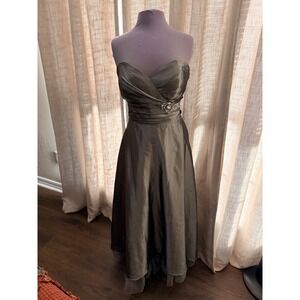 Pretty Maids Strapless Sweetheart Gown Beaded Waistband Formal Dress Size 14